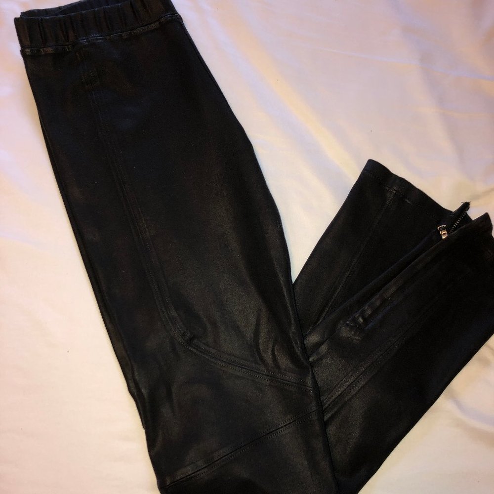 David Lerner Faux Black Leather Pants
